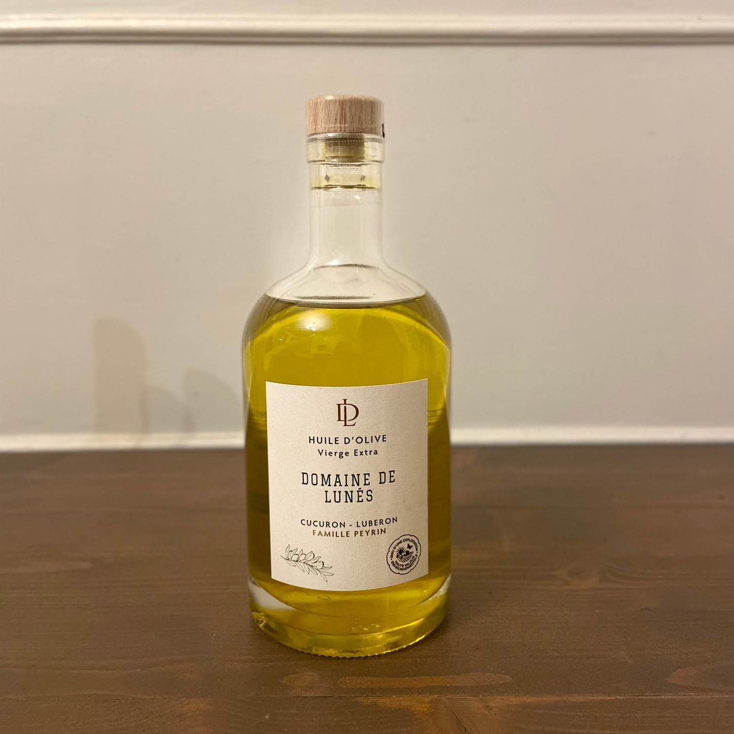 Huile d'olive bouteille transparente 0.5 Litre