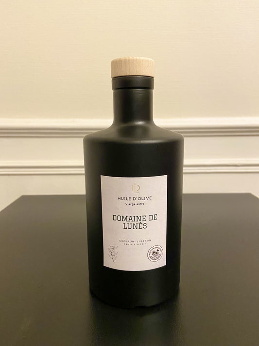 Huile d'olive bouteille noire 0.5 Litre