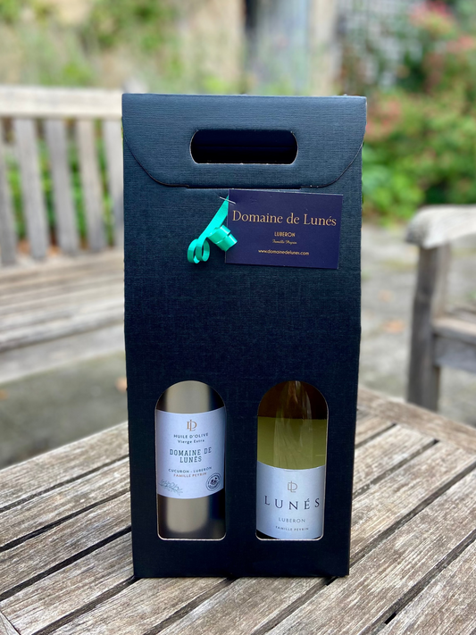 Coffret cadeau Huile 0,5L / Bouteille de blanc